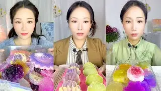 ASMR Colorful Ice Mukbang Eating Show | Satisfying Crunch & Relaxing Sounds | #169