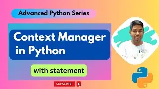 Using Context Manager in Python | With Statement | Advanced Python Series #pythonprogramming #oops