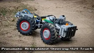 Pneumatic Articulated Steering 4x4 Truck | Lego Technic RC MOC