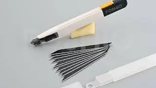 FOSHIO Anti Shaking Vinyl Safety Utility Cutter Knife Vinyl PPF Craft Cutting Line Aid Tool