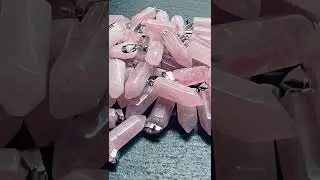 Rose Quartz Crystal Point Necklace #shorts #shortvideo #viral #fyp #shortfeeds #jewellery