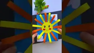 Easy Rainbow Cloud Hanging Craft | DIY Paper Rainbow for Kids | #papercraft #shorts #trending