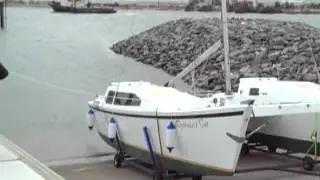 Catamaran Launching Janus Optimisti Cat