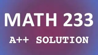 MATH233 MATH/233 MATH 233 Course Tutorials ExTutorials.Com