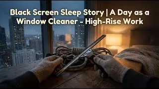 Black Screen Sleep Story | A Day as a Window Cleaner - High-Rise Work