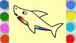 Sand Painting Adorable Baby Dolphin | Colorful Art for Kids & Toddlers