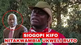 I DONT FEAR YOU NITAWAAMBIA UKWELI. Gotha Mgothe goes crazy on Ruto destroying ODM & dividing Luos