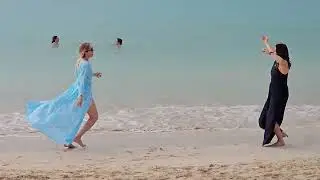 dancing on the beach!