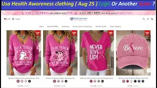 Usa Health Awareness clothing ( Aug 25 ) Legit Or Another Scam ? UsaHealthAwareness