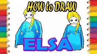 Easy Drawing - How to Draw Cute Elsa Frozen 2