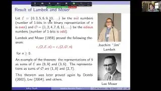 Jeffrey Shallit, New Results in Additive Number Theory via Combinatorics on Words