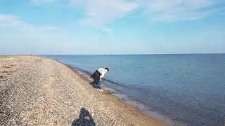 Rock Hunting at Whitefish Point, Paradise, MI, 7-3-23