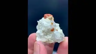 orange Spessartine Garnet on Matrix from Pakistan