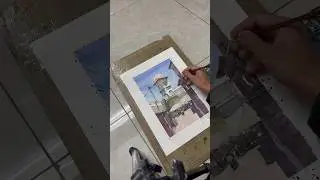 Watercolor Street Scene | Quick Painting Process 🎨🏘️