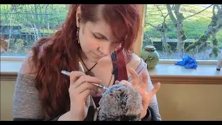 ASMR -  Slow Paced Fluffy Mic Triggers - Tweezing, Smoothing and Snipping - No Talking