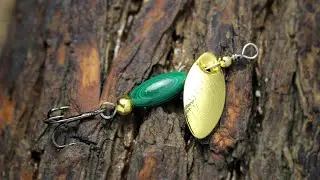 Making a Golden Malachite Inline Spinner Fishing Lure