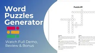 Word Puzzles Generator - Demo, Review and Bonus
