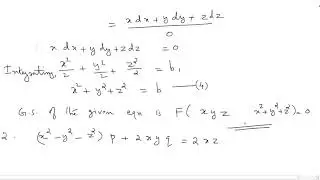 Solution of Lagrange's Linear Equation of First Order - Solved Problems- Part 3