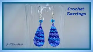 Earrings Crochet Tutorial | 钩针耳环_纺锤形