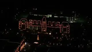 Frisco Square Christmas Lights Aerial View