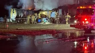 North Omaha mobile home destroyed in morning fire