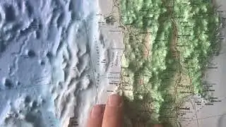 Raised relief map of Japan