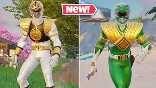 NEW GREEN & WHITE POWER RANGER Skins Gameplay In Fortnite!