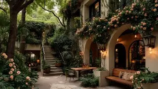 Relaxing Morning Spring Jazz For Stress Relief | Secret Garden Café With Nature Therapy for Calm