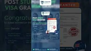 Congratulations! 🎉🎊 Adeel Ahmed on getting Australian Post Study visa.