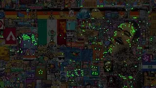 Moguses on r/place over 4 hours - Timelapse With Statistics