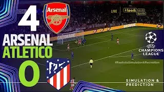 ARSENAL 4-0 ATLETICO MADRID! Match Highlights | UEFA CHAMPIONS LEAGUE 2025-26 🏆Simulation/Recreation