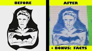 I paint Batman with glitter and glue. Sequin portrait. Batman 2022. Brilliant portrait.