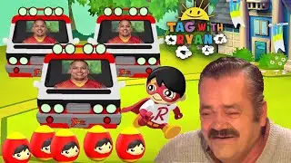 Red T-Shirt Ryan and Combo Panda Van in Tag with Ryan Characters Memes Compilation Video