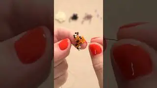 Idea for a beaded ring with a tiger. Subscribe and get inspired✨