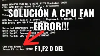 Solucionar CPU FAN ERROR al encender el PC 2020 cortito y simple