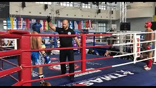 WORLD GRAND PRIX 2019 WAKO K-1/ Semenchuk Maksym (UKR) - Aholami Alireza (FIN)/ 1/2 60kg/Prague 2019