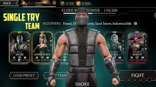 Elder Wind Tower battle 110 with Gold Cards and No Tower Equipment