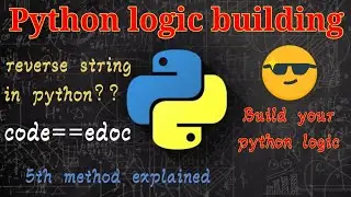 how to reverse string in python| reverse string in python | fifth method of reversing a string