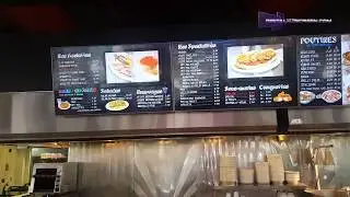 Digital signage menu for Belle province Montreal and Toronto