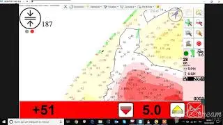 GPS система выравнивания грунта AgriCAD (Италия) установленная на бульдозер ( видео экрана монитора)
