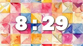 20:00 Silent Countdown Timer | Geometric Background