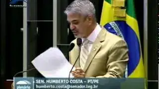 Senador Humberto Costa (PT - PE) critica golpe militar brasileiro
