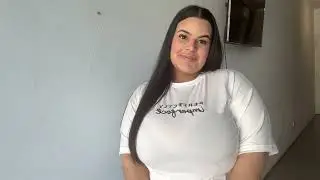 Примерка симпатичного обтягивающего белого топа!