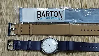 #BartonWatchBands Leather NATO style strap #Review