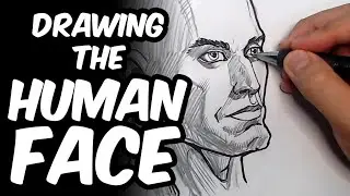 How to DRAW & SHADE the HUMAN FACE - James Raiz's Sunday School #3!