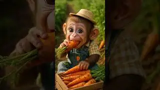 Cutest Farmer Ever?! Baby Monkey&rsquo;s Carrot Feast Will Melt You! 🐵💕