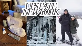 UPSTATE NEW YORK SNOWBOARDING TRIP: Hunter Mountain, Kaaterskill Falls + cozy Catskills cabin vlog