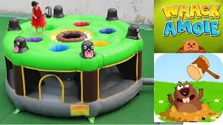 Inflatable Human whack a Mole Game(FUN!)