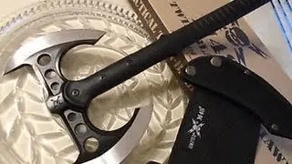 Тестирование двухлезвийного топора Leons United Cutlery M48