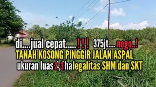 di jual...!.lahan kosong pinggir jalan aspal.lokasi strategis.bebas banjir.ketapang kalbar.